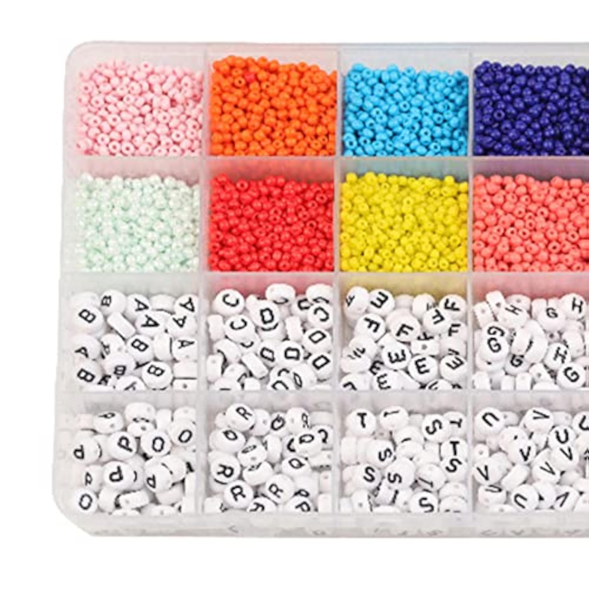 6300Pcs Glass Seed Bead Box Set for Bracelet Making